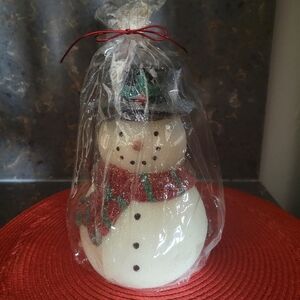 Snowman Candle NWOT